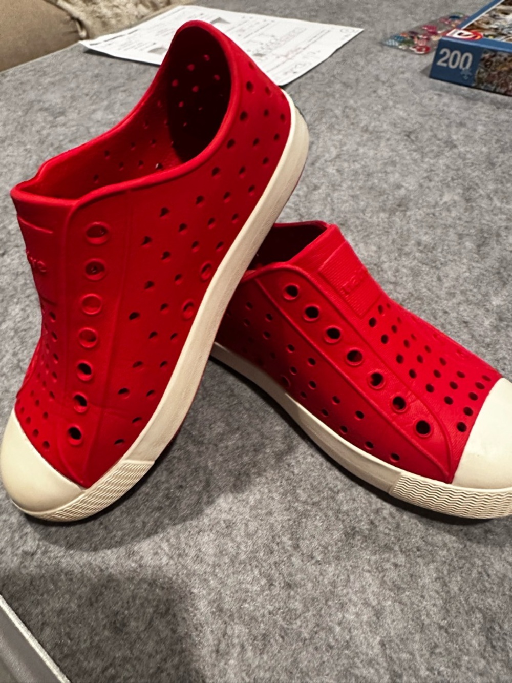 Native Red Slip-On Perforated Casual Sneakers